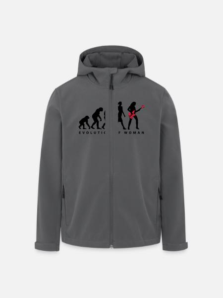 Evolution Bassistin - Recycelte Männer Softshell-Jacke von Stanley/Stella - Schwarz