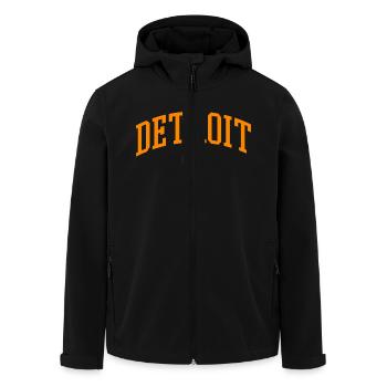 Detroit Michigan - Recycelte Männer Softshell-Jacke von Stanley/Stella - Schwarz - Vorne - AI Model Male 185 light (185cm)