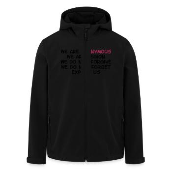 Anonymous - Veste softshell homme en polyester recyclé Stanley/Stella - noir - Devant - AI Model Male 185 light (185cm)