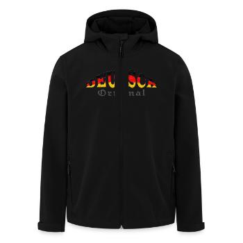 Deutsch - Original - Recycelte Männer Softshell-Jacke von Stanley/Stella - Schwarz - Vorne - AI Model Male 185 light (185cm)