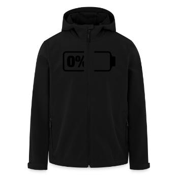 battery_empty_1__f1 - Men’s Recycled Softshell Jacket by Stanley/Stella - black - Front - AI Model Male 185 light (185cm)
