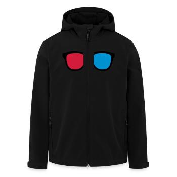3D-Brillen - Recycelte Männer Softshell-Jacke von Stanley/Stella - Schwarz - Vorne - AI Model Male 185 light (185cm)