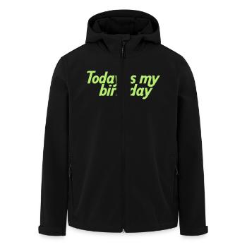 Today is my birthday - Recycelte Männer Softshell-Jacke von Stanley/Stella - Schwarz - Vorne - AI Model Male 185 light (185cm)