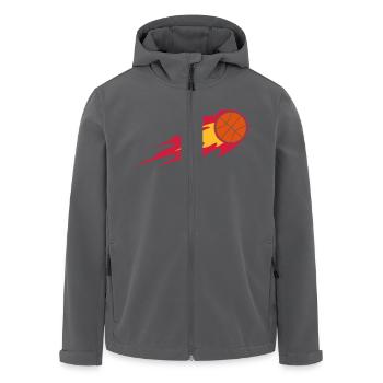 Basketball Fire Ball Logo - Men’s Recycled Softshell Jacket by Stanley/Stella - black - Front - AI Model Male 185 light (185cm)