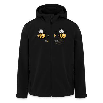 Be different - be yourself - Biene - Bee - 3C - Recycelte Männer Softshell-Jacke von Stanley/Stella - Schwarz - Vorne - AI Model Male 185 light (185cm)