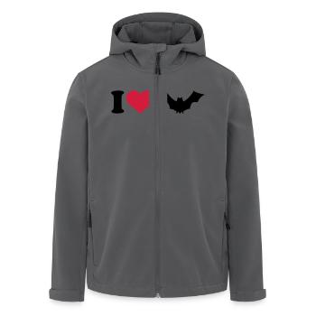 I love Bats - Men’s Recycled Softshell Jacket by Stanley/Stella - black - Front - AI Model Male 185 light (185cm)