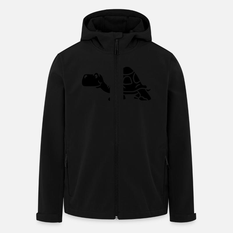 Old small cartoon black turtle - Men’s Recycled Softshell Jacket by Stanley/Stella - black
