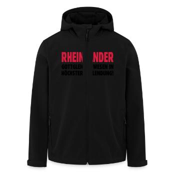 Rheinland Rheinländer NRW Köln Rhein - Recycelte Männer Softshell-Jacke von Stanley/Stella - Schwarz - Vorne - AI Model Male 185 light (185cm)