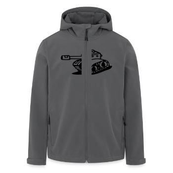 tank gepanzerter panzer armee militärischer kampfp - Recycelte Männer Softshell-Jacke von Stanley/Stella - Schwarz - Vorne - AI Model Male 185 light (185cm)