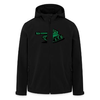 gepanzerter panzer armee militärischer kampfpanzer - Recycelte Männer Softshell-Jacke von Stanley/Stella - Schwarz - Vorne - AI Model Male 185 light (185cm)