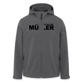 you can call me müller - Recycelte Männer Softshell-Jacke von Stanley/Stella - Schwarz - Vorne - AI Model Male 185 light (185cm)