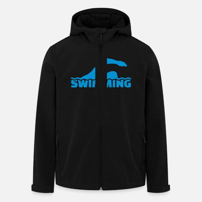 Schwimmen - Recycelte Männer Softshell-Jacke von Stanley/Stella - Schwarz