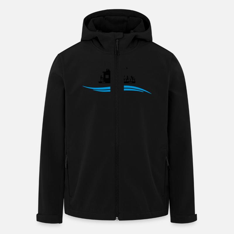 Hausboot Wasser - Recycelte Männer Softshell-Jacke von Stanley/Stella - Schwarz