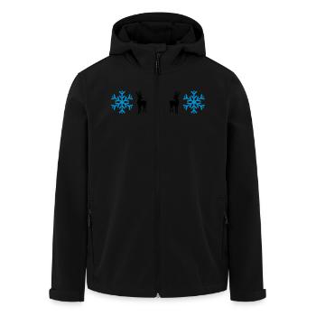 weihnachtsmuster_02 - Recycelte Männer Softshell-Jacke von Stanley/Stella - Schwarz - Vorne - AI Model Male 185 light (185cm)