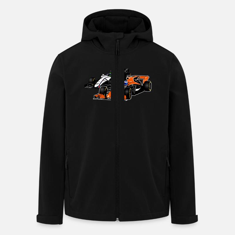 Racecar - Rennauto - Recycelte Männer Softshell-Jacke von Stanley/Stella - Schwarz
