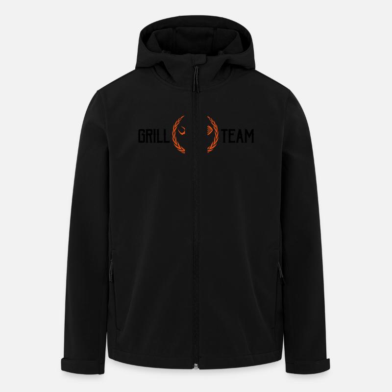 grill team design - Recycelte Männer Softshell-Jacke von Stanley/Stella - Schwarz