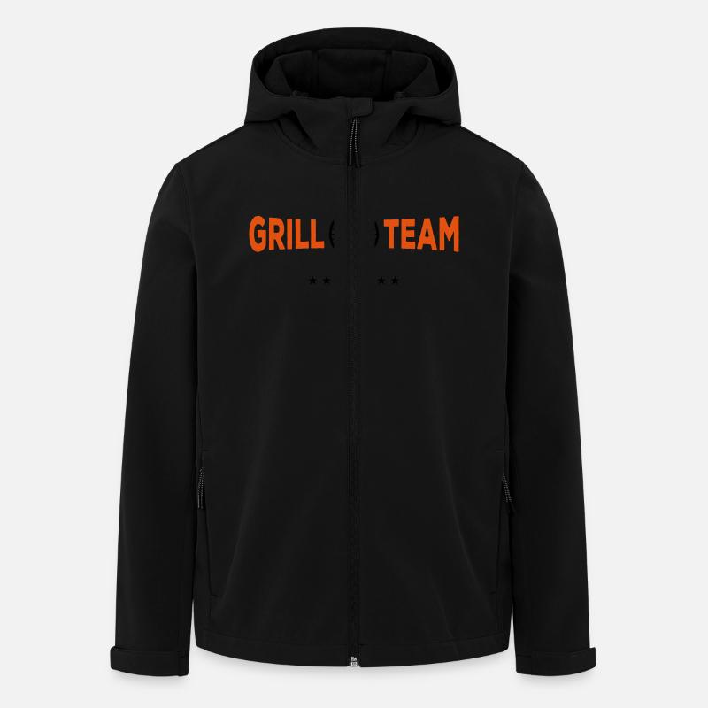 grill team grill - Recycelte Männer Softshell-Jacke von Stanley/Stella - Schwarz