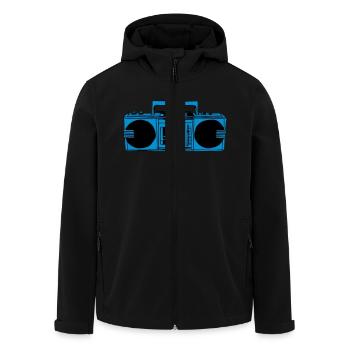 Boombox - Recycelte Männer Softshell-Jacke von Stanley/Stella - Schwarz - Vorne - AI Model Male 185 light (185cm)