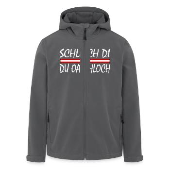 Schleich di du oaschloch - Recycelte Männer Softshell-Jacke von Stanley/Stella - Schwarz - Vorne - AI Model Male 185 light (185cm)