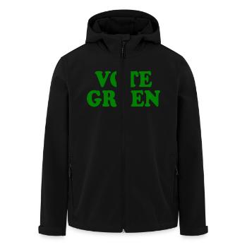 Vote green - Recycelte Männer Softshell-Jacke von Stanley/Stella - Schwarz - Vorne - AI Model Male 185 light (185cm)