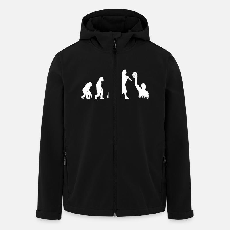 Évolution du water-polo - Veste softshell homme en polyester recyclé Stanley/Stella - noir