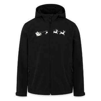 weihnachtsmann schlitten - Recycelte Männer Softshell-Jacke von Stanley/Stella - Schwarz - Vorne - AI Model Male 185 light (185cm)