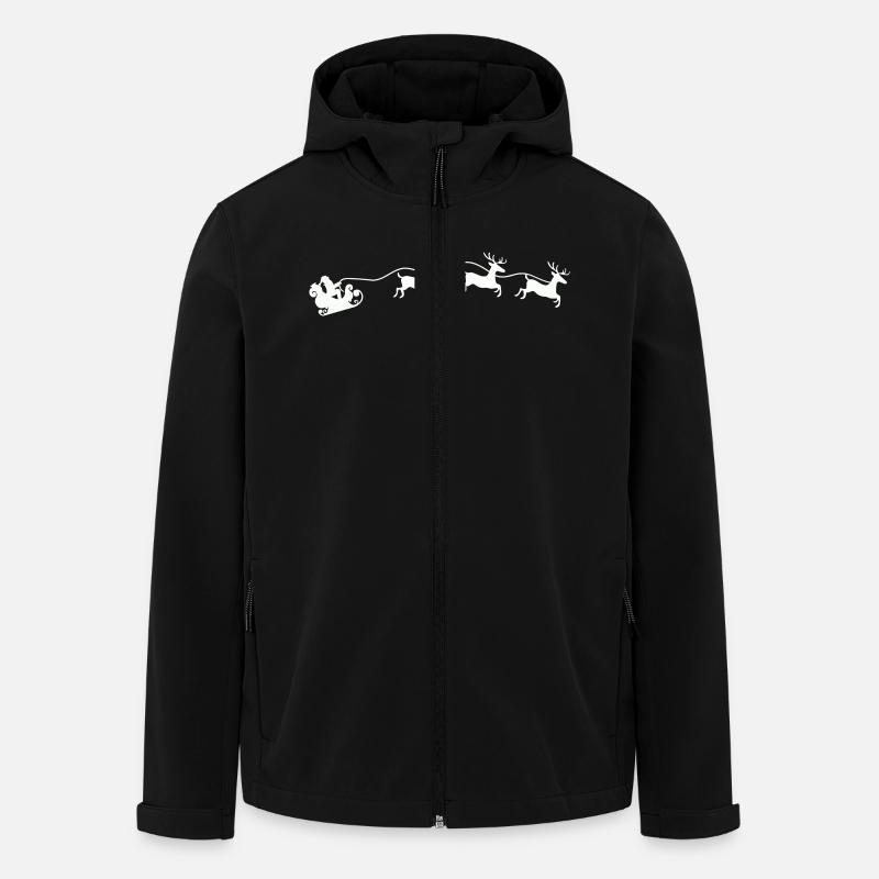 weihnachtsmann schlitten - Recycelte Männer Softshell-Jacke von Stanley/Stella - Schwarz