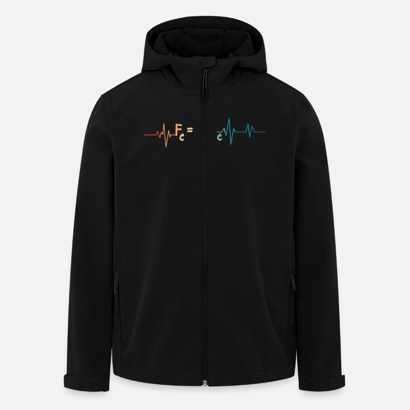 Heartbeat Retro Mathe Formel - Recycelte Männer Softshell-Jacke von Stanley/Stella - Schwarz