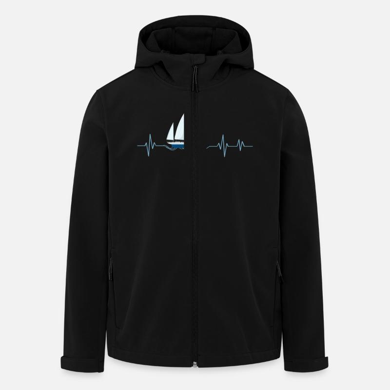 Heartbeat Veil - Geschenkidee - Recycelte Männer Softshell-Jacke von Stanley/Stella - Schwarz