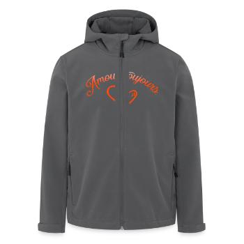 VALENTINSTAG HERZ LIEBE LIEBE ROSE 11 - Recycelte Männer Softshell-Jacke von Stanley/Stella - Schwarz - Vorne - AI Model Male 185 light (185cm)