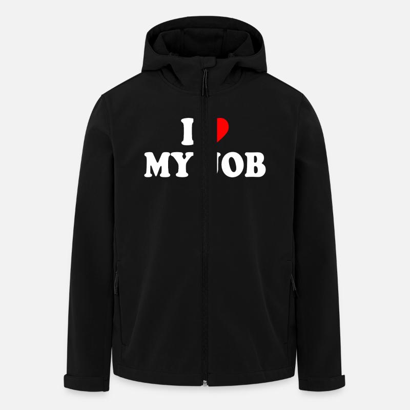 I love my job - Men’s Recycled Softshell Jacket by Stanley/Stella - black