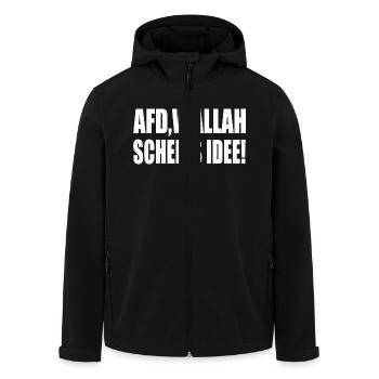 Afd wallah scheiss idee - Recycelte Männer Softshell-Jacke von Stanley/Stella - Schwarz - Vorne - AI Model Male 185 light (185cm)