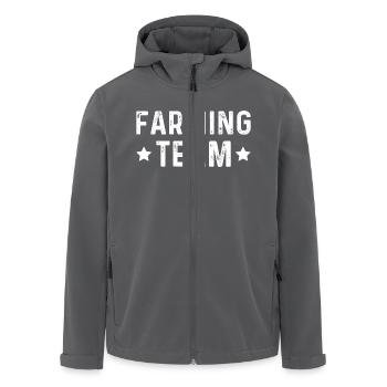 Farming Team - Men’s Recycled Softshell Jacket by Stanley/Stella - black - Front - AI Model Male 185 light (185cm)