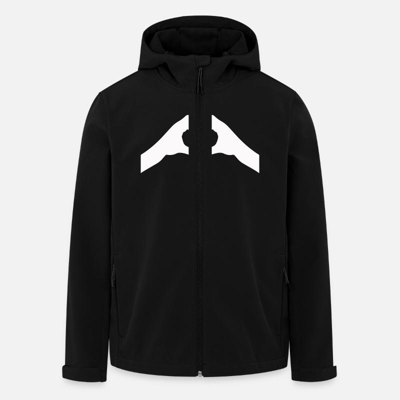 Mains Coeur - Veste softshell homme en polyester recyclé Stanley/Stella - noir