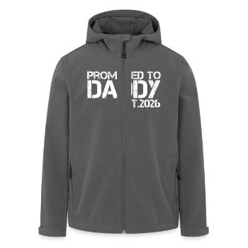 Befördert Zum Papa Est. 2026 - Recycelte Männer Softshell-Jacke von Stanley/Stella - Schwarz - Vorne - AI Model Male 185 light (185cm)