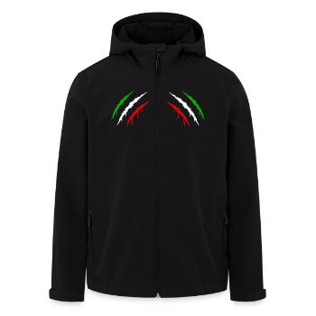 Claws Italy 2 - Men’s Recycled Softshell Jacket by Stanley/Stella - black - Front - AI Model Male 185 light (185cm)