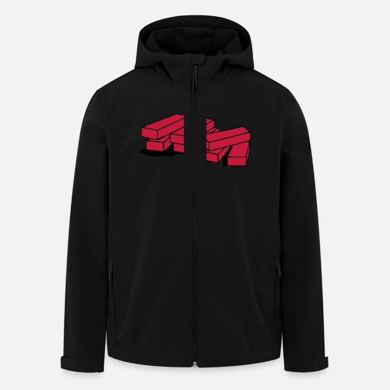 Mauer - Recycelte Männer Softshell-Jacke von Stanley/Stella - Schwarz