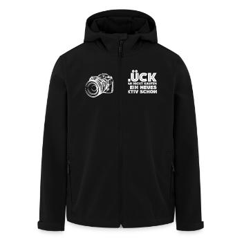 Fotografen Glück - Recycelte Männer Softshell-Jacke von Stanley/Stella - Schwarz - Vorne - AI Model Male 185 light (185cm)