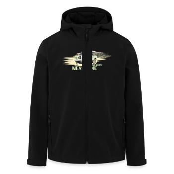 LandRover Defender Serie - Recycelte Männer Softshell-Jacke von Stanley/Stella - Schwarz - Vorne - AI Model Male 185 light (185cm)