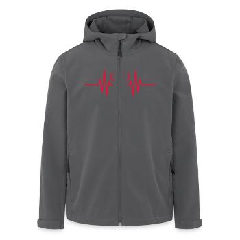 Herz - Recycelte Männer Softshell-Jacke von Stanley/Stella - Schwarz - Vorne - AI Model Male 185 light (185cm)