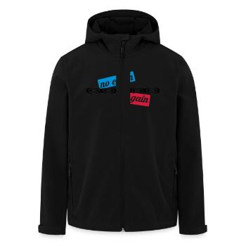 no chain no gain - Men’s Recycled Softshell Jacket by Stanley/Stella - black - Front - AI Model Male 185 light (185cm)