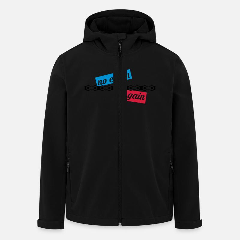 no chain no gain - Veste softshell homme en polyester recyclé Stanley/Stella - noir