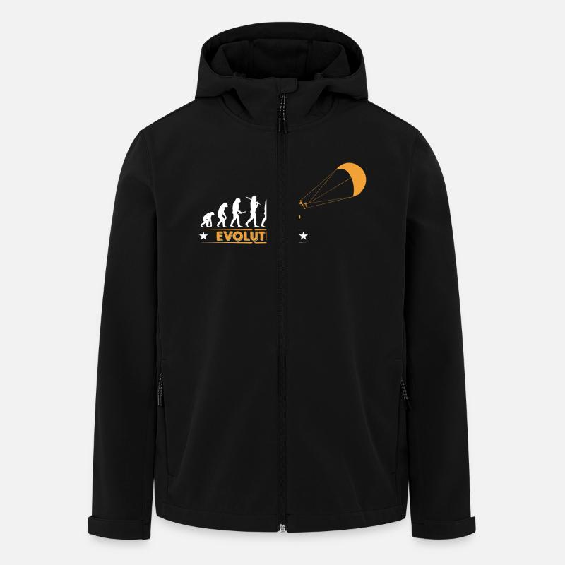 Kitesurf - evolution - Veste softshell homme en polyester recyclé Stanley/Stella - noir