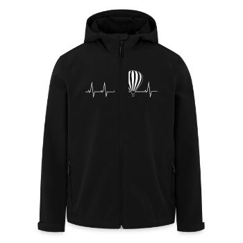 Heißluftballon - Herzschlag - Recycelte Männer Softshell-Jacke von Stanley/Stella - Schwarz - Vorne - AI Model Male 185 light (185cm)