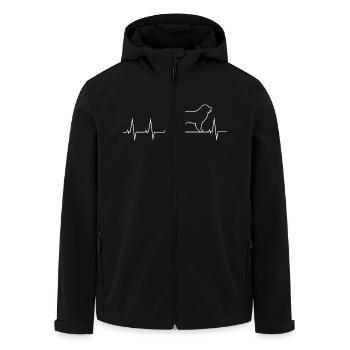Bernese mountain dog - heartbeat - Men’s Recycled Softshell Jacket by Stanley/Stella - black - Front - AI Model Male 185 light (185cm)