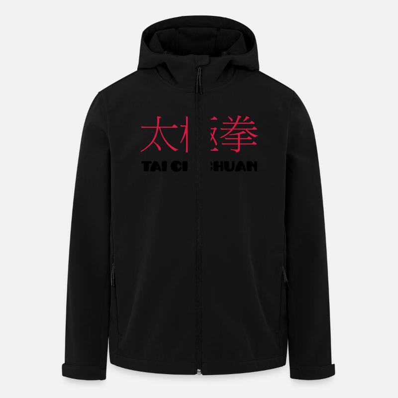 Tai Chi Chuan - Veste softshell homme en polyester recyclé Stanley/Stella - noir