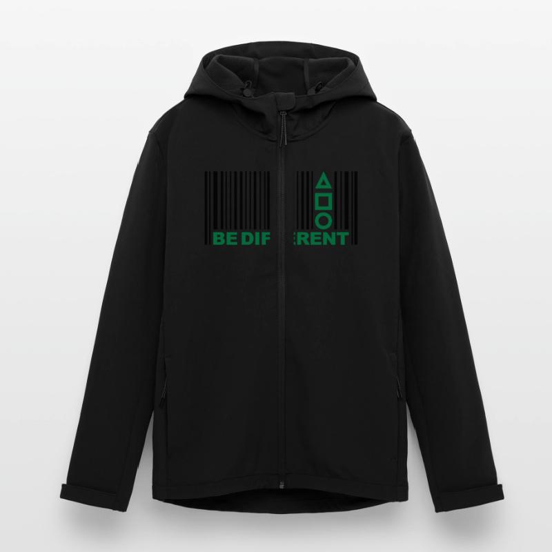 Be Different - Symboles - Barcode - code à barres Veste softshell homme en polyester recyclé Discoverer Stanley/Stella