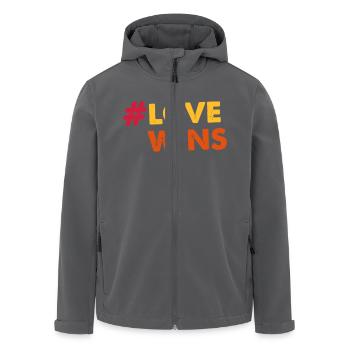 # Love Wins - Recycelte Männer Softshell-Jacke von Stanley/Stella - Schwarz - Vorne - AI Model Male 185 light (185cm)