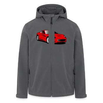sport car red - Recycelte Männer Softshell-Jacke von Stanley/Stella - Schwarz - Vorne - AI Model Male 185 light (185cm)