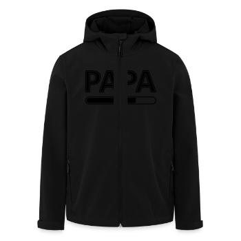 schwanger papa Schwangerschaft - Recycelte Männer Softshell-Jacke von Stanley/Stella - Schwarz - Vorne - AI Model Male 185 light (185cm)